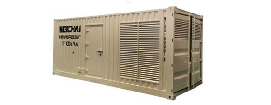 CE-gecertificeerd 550 KVA-1500 KVA laag lawaai / vierkant cabine generator set